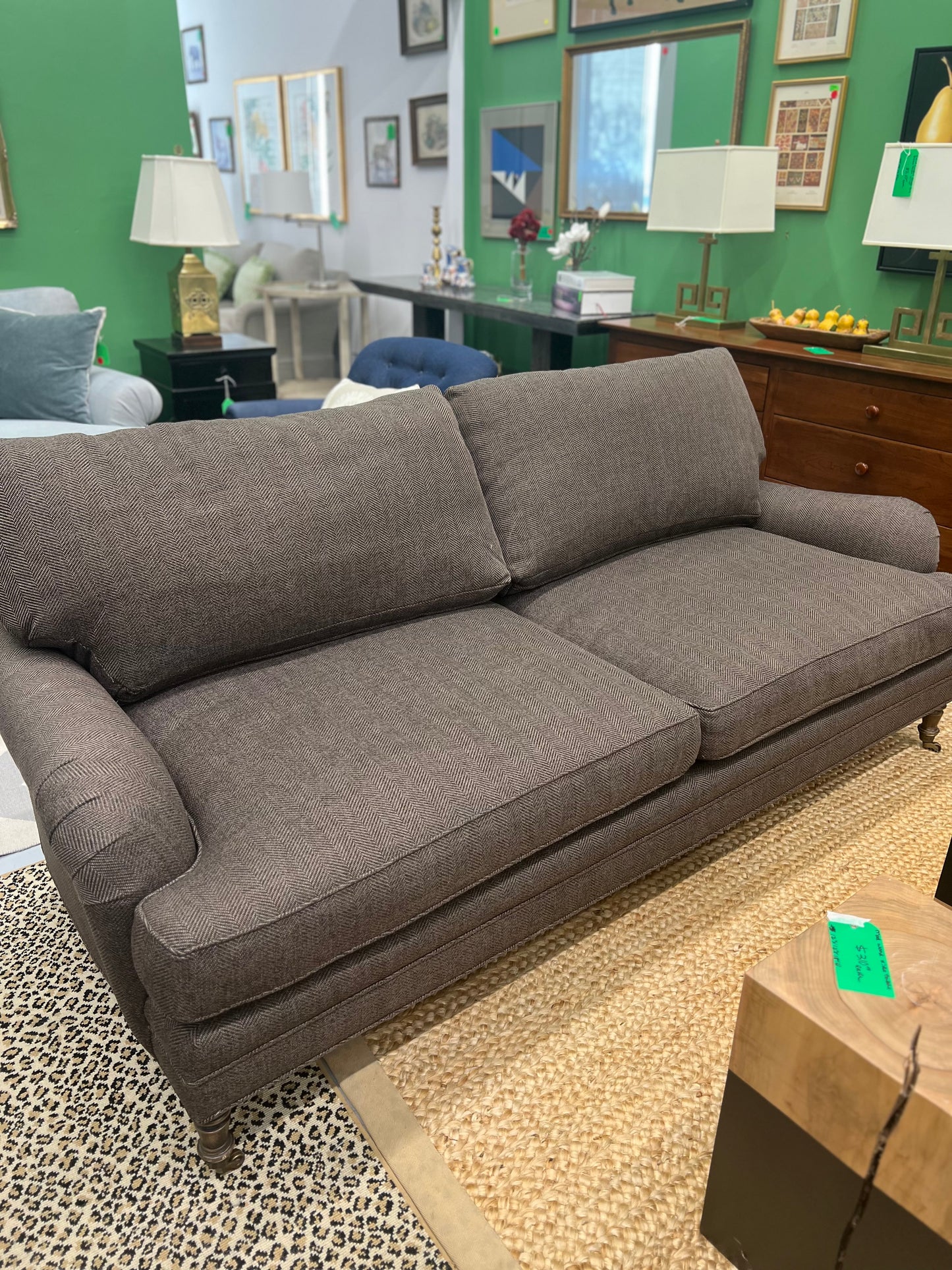 Chocolate Houndstooth Sofa