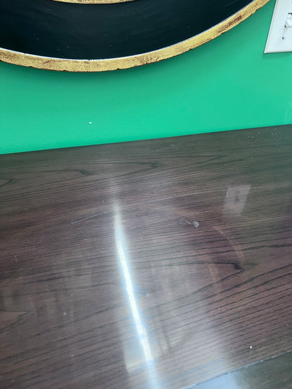 Three Drawer Burled Wood Dresser