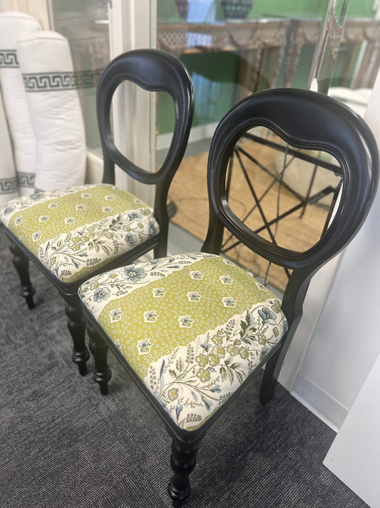 Victorian Balloon Back Chair With Tilton-Febwick Fabric