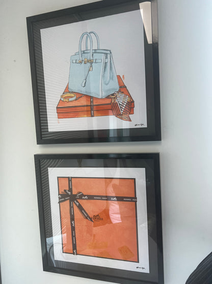 Framed Hermes Watercolor