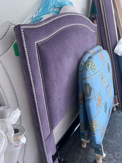 Purple Velvet Queen Bed