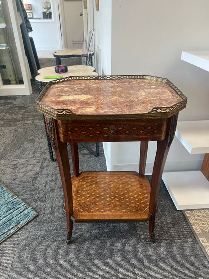 Marble Top French Louis XVI Occasional Table
