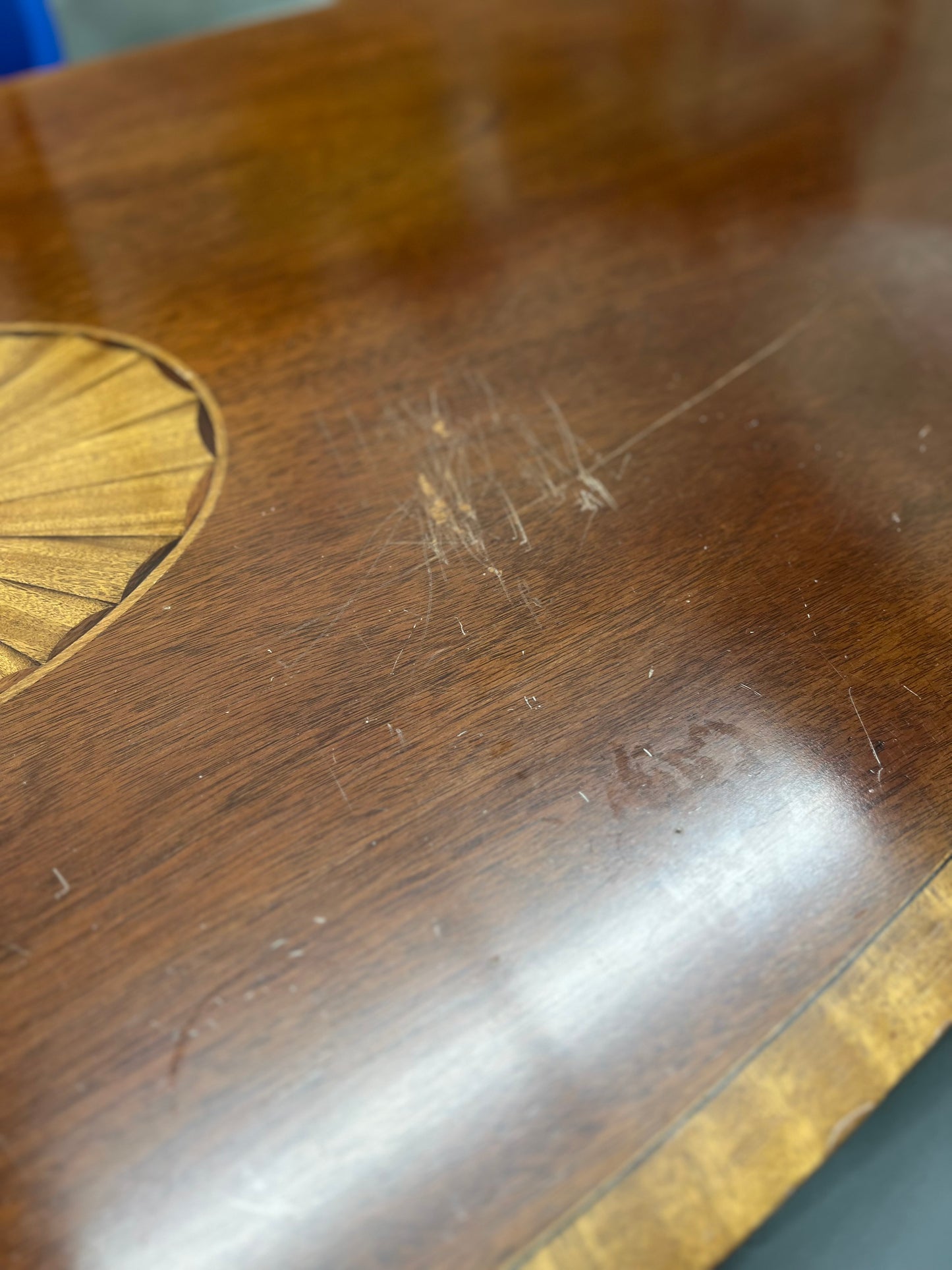 Councill Federal Style Mahogany & Satinwood Serpentine Sideboard