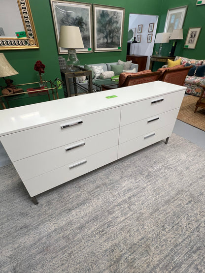 White Six Drawer Dresser