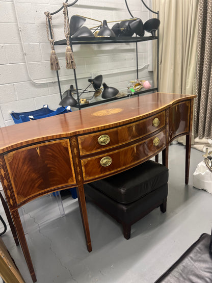 Councill Federal Style Mahogany & Satinwood Serpentine Sideboard