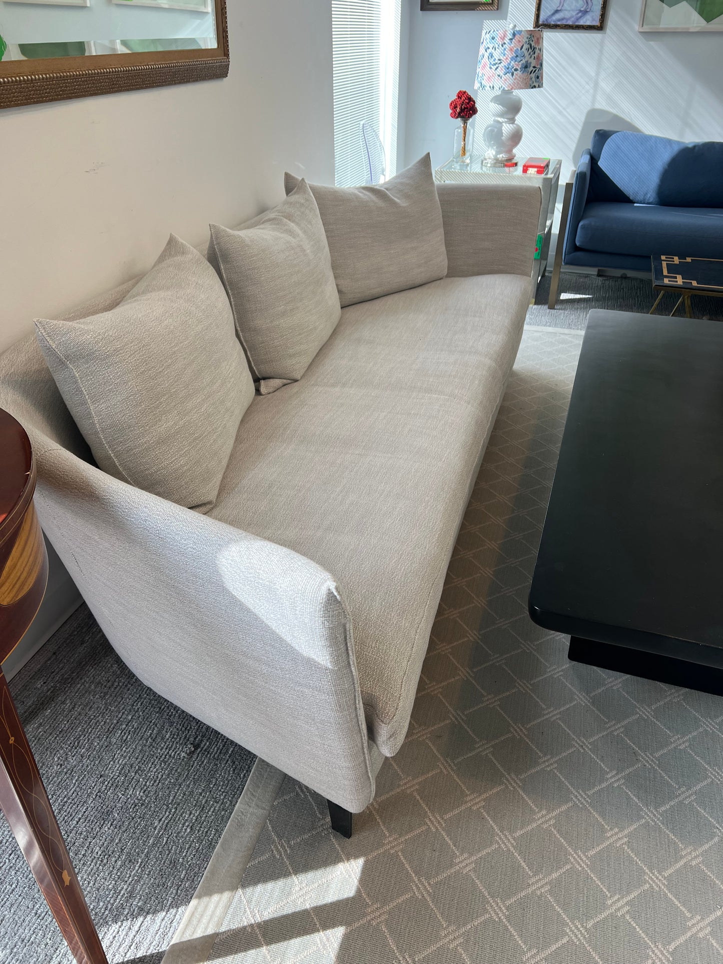 Curved Cream Sofa