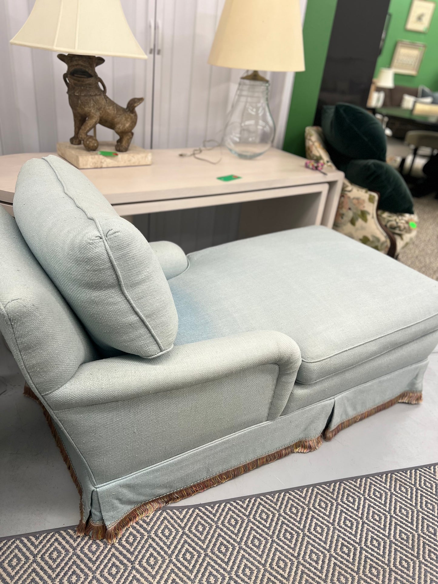 Light Blue Chaise Lounge