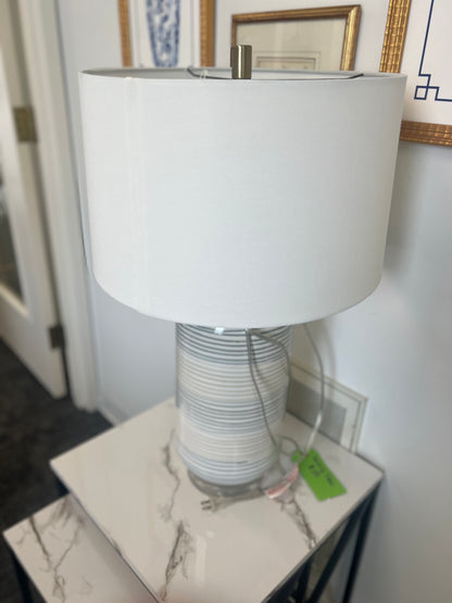 Blue & White Stripes Lamp