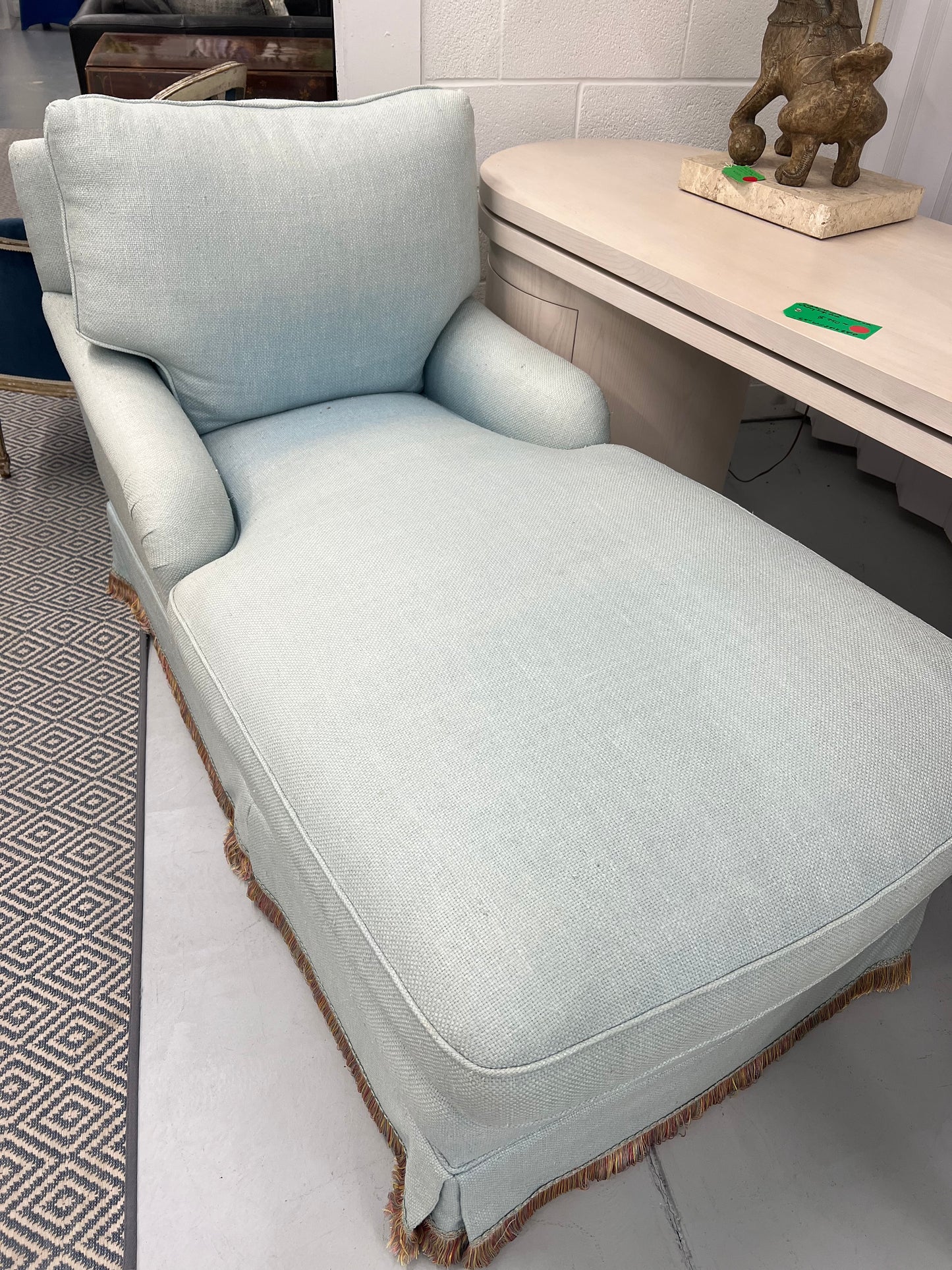 Light Blue Chaise Lounge