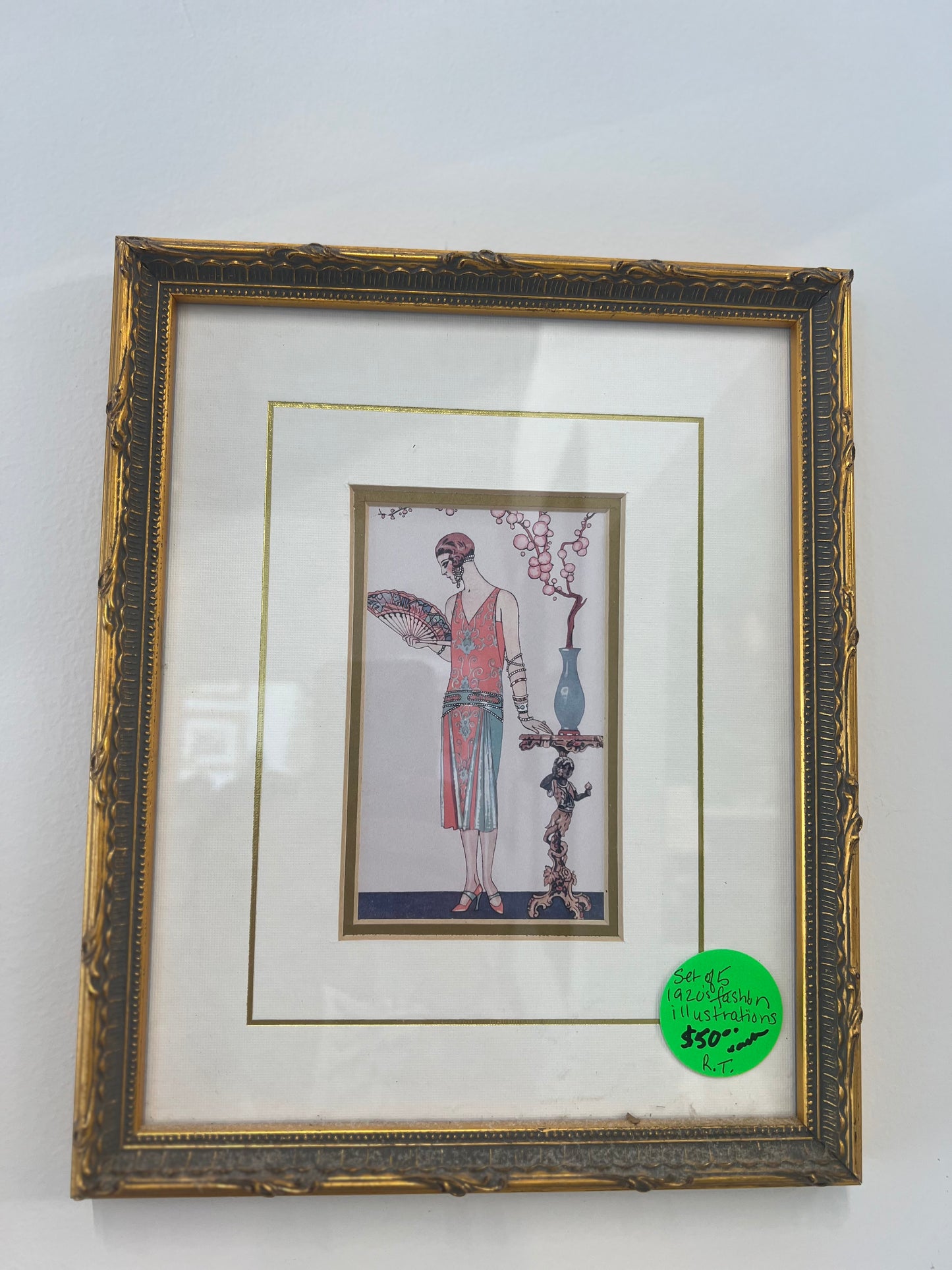 Framed 1920’s Fashion Illistration