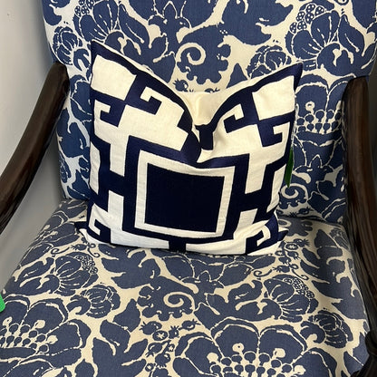 Blue & White Greek Key Pillows