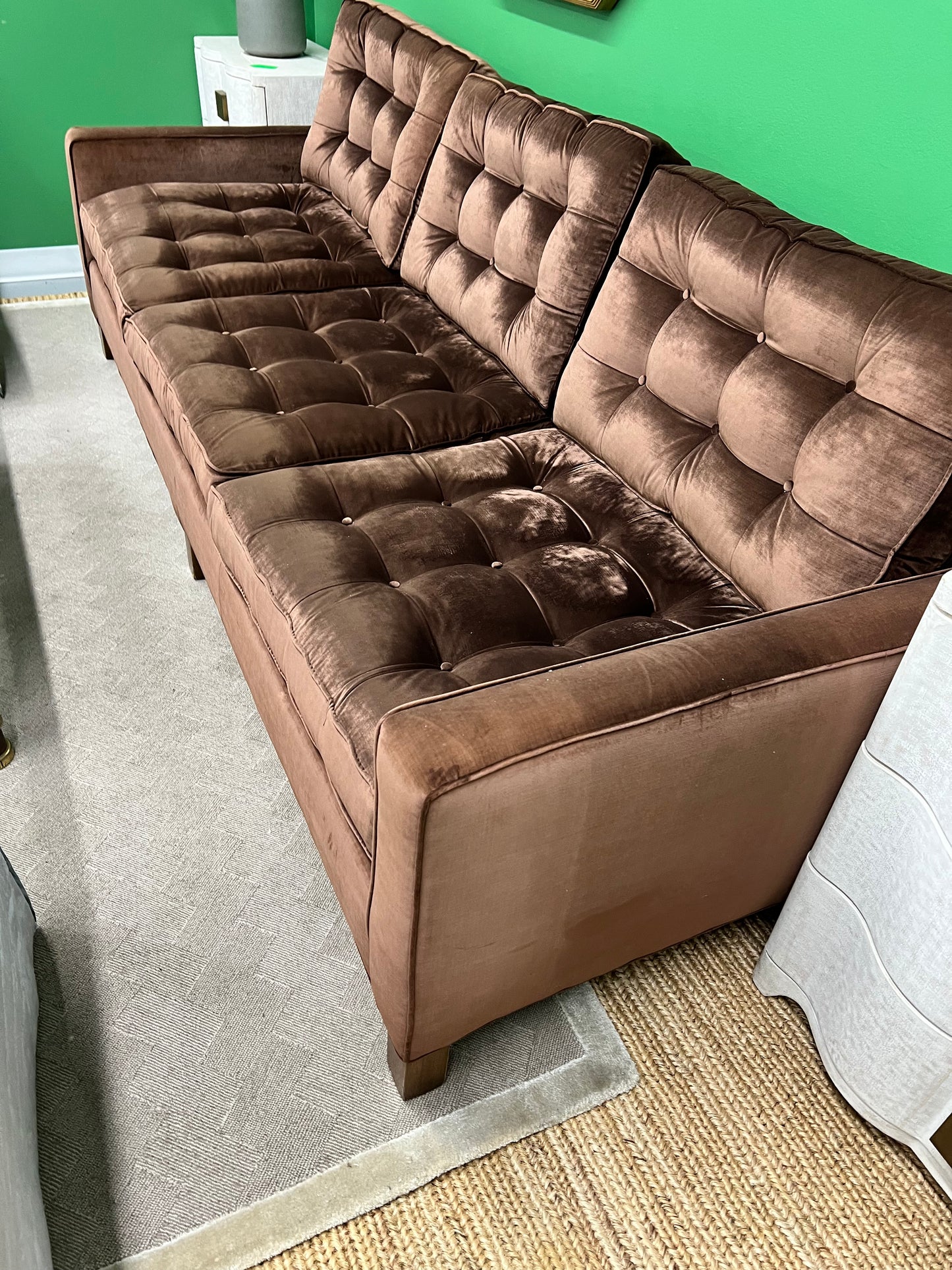 Brown Velvet Sofa