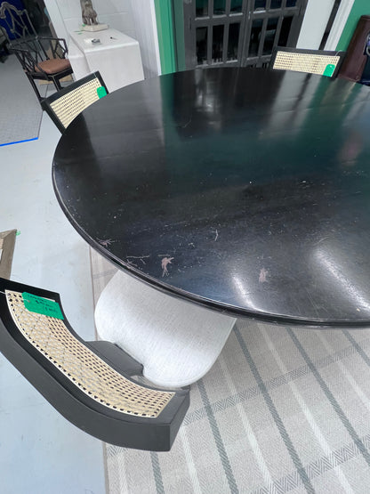 Pedestal Hickory Dining Table