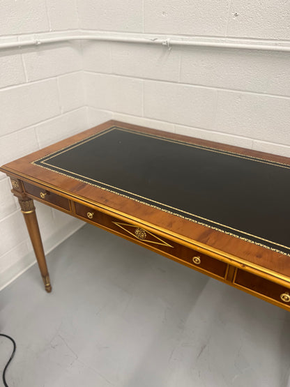 French Louis XVI Style Writing Desk With Leather Top