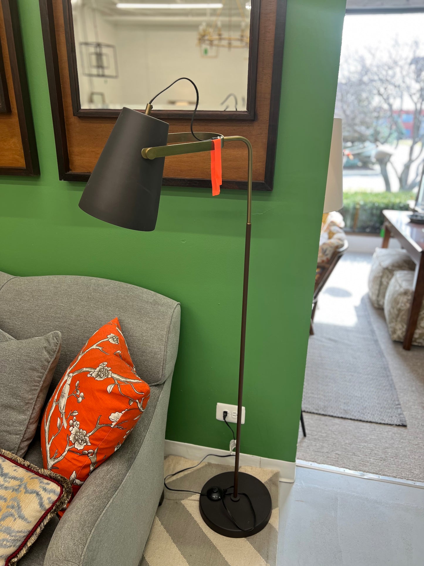 Inventive Brown & Gray Floor Lamp