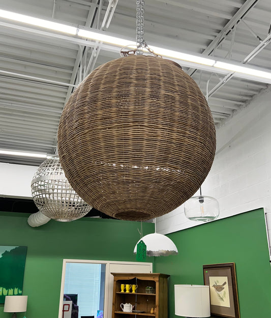 Wicker Globe Pendant