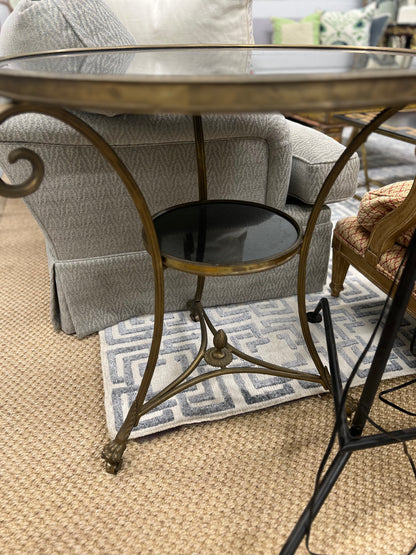 Claw Foot And Granite Top Side Table