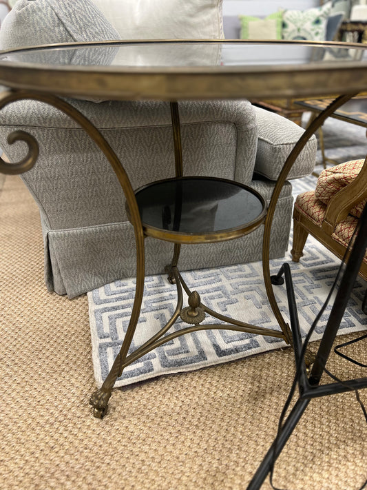 Claw Foot And Granite Top Side Table