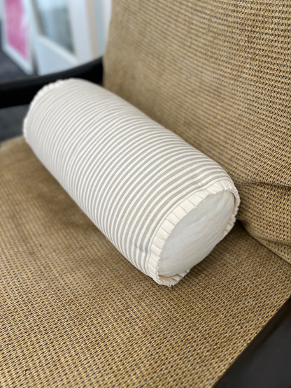 Gray And Cream Quadrille Bolster