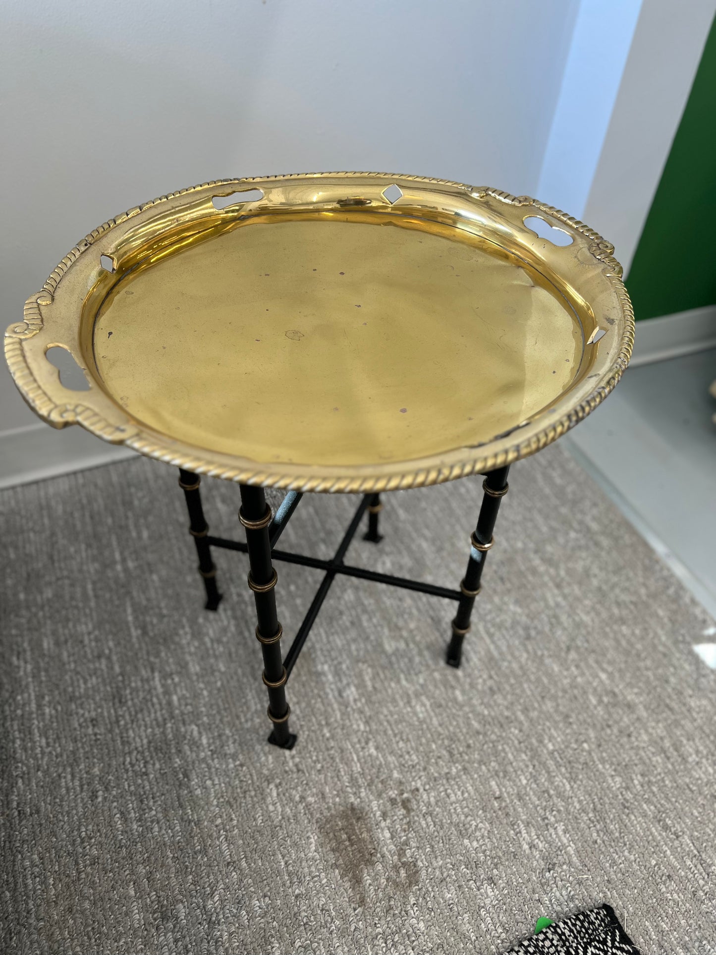 Brass Top Tray Table