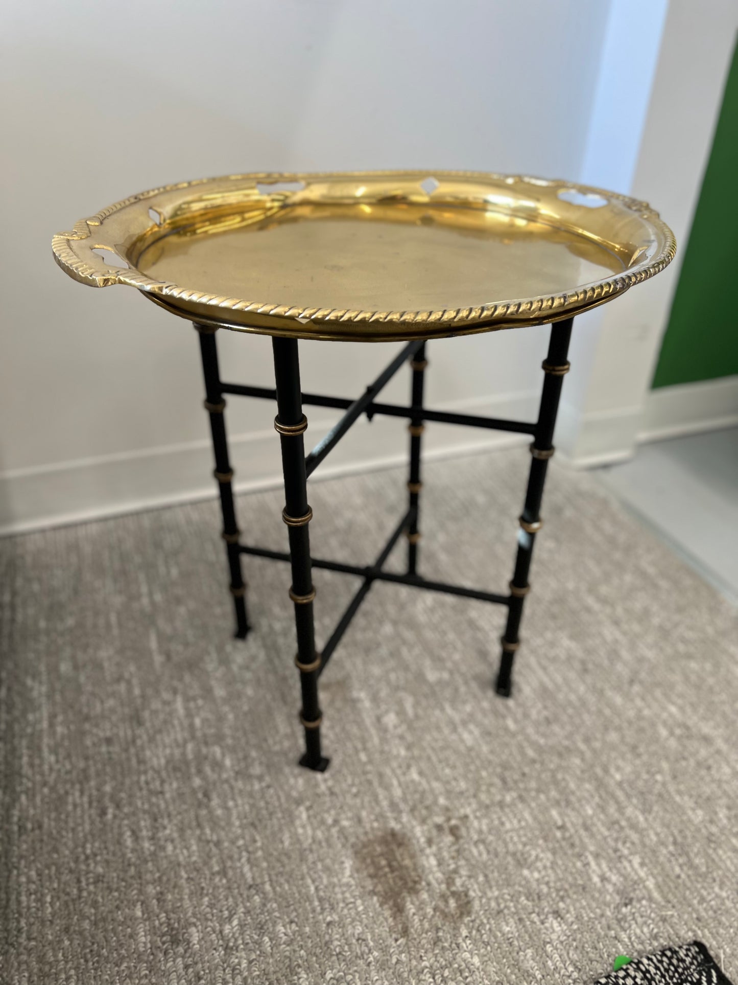 Brass Top Tray Table