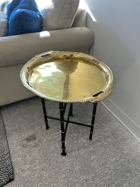 Brass Top Tray Table