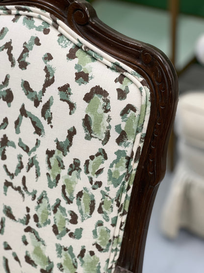 Leopard Bergere Chair