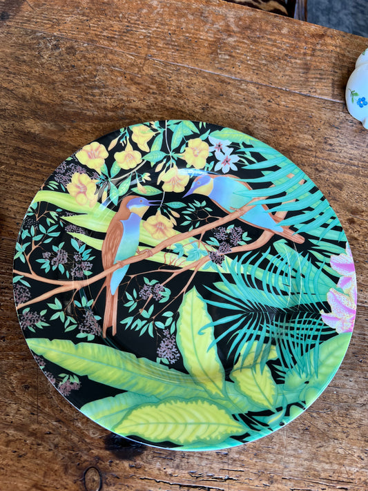 Rochard Limoges Palm Bird Floral Dinner Plate