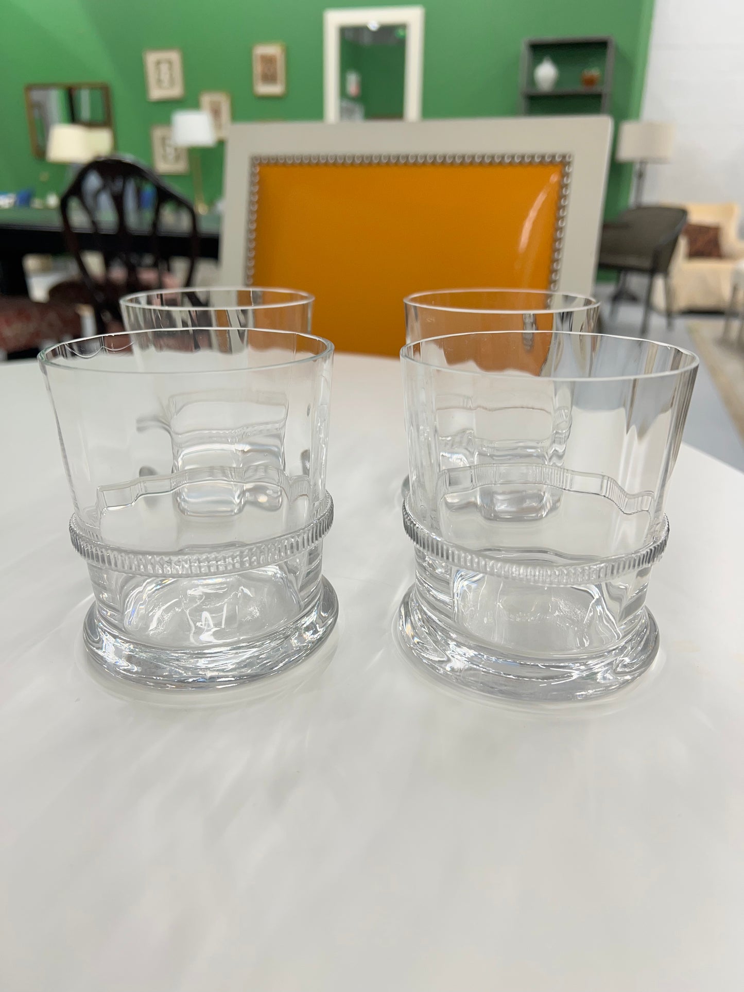 Set Of 4 Lionshead Whiskey Glasses