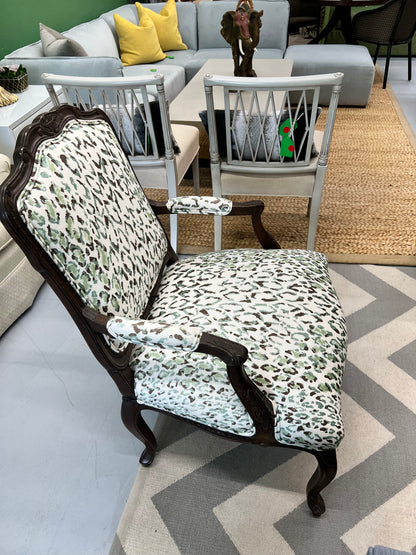 Leopard Bergere Chair