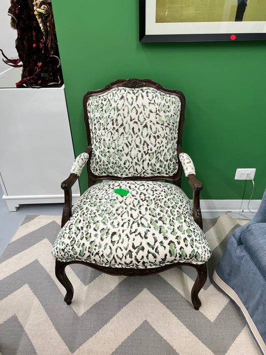 Leopard Bergere Chair