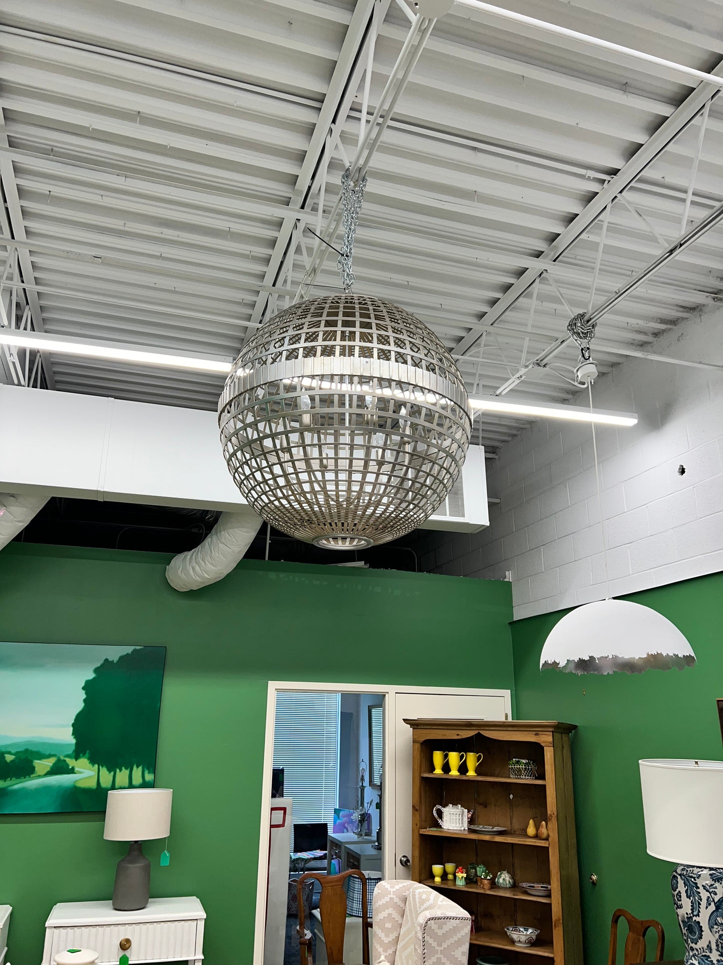 Mill Silver Orb Ceiling Light