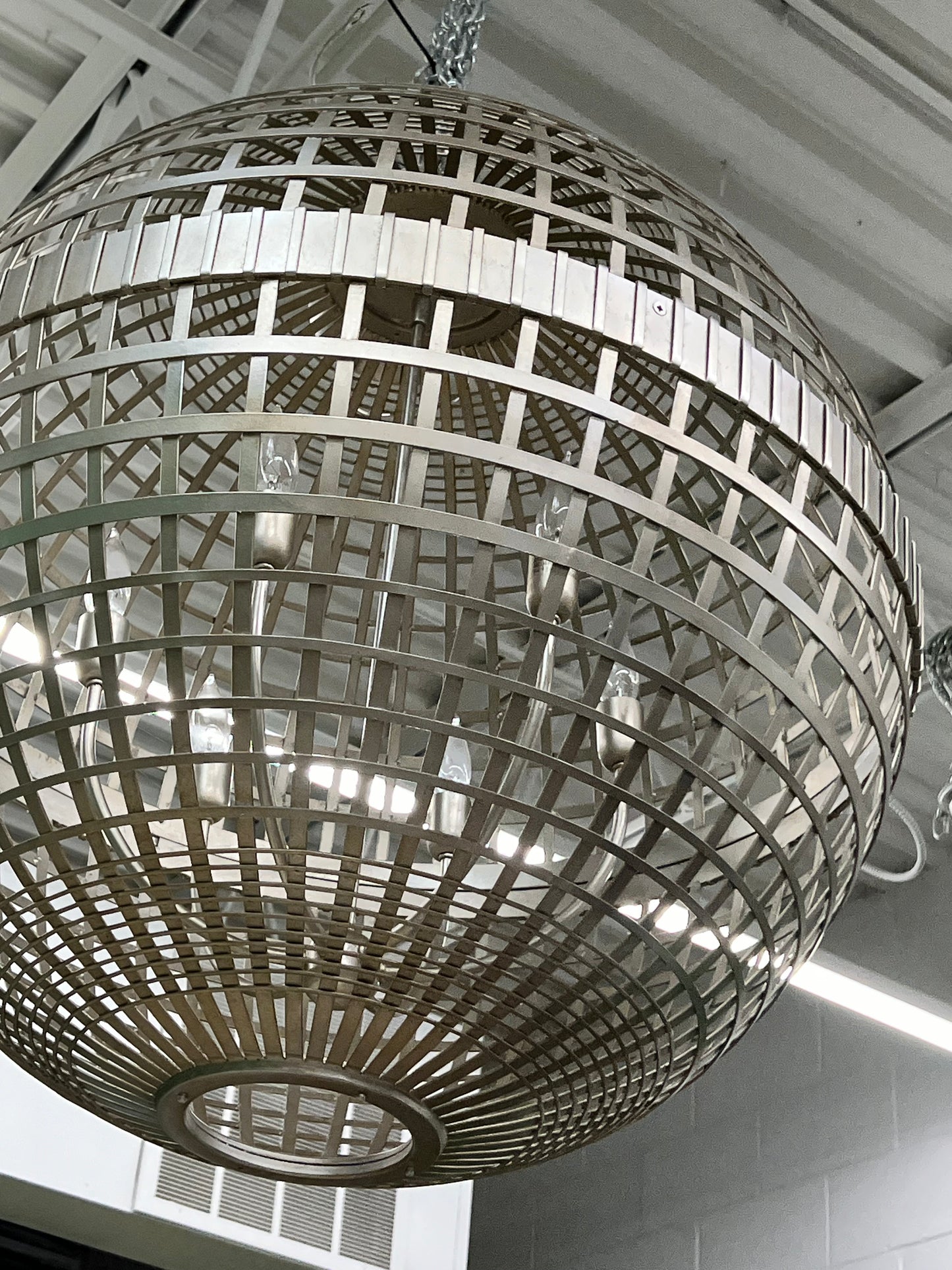 Mill Silver Orb Ceiling Light