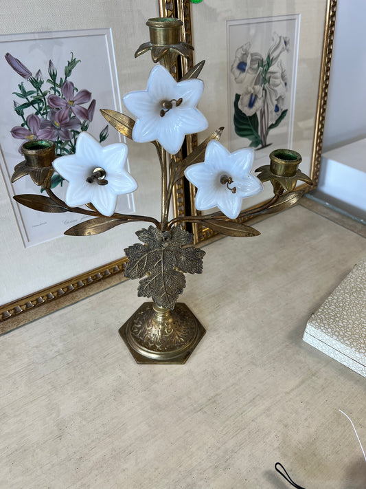 Brass Three Candle Candelabra