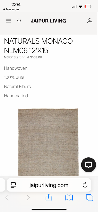 Hand Woven Jute Rug