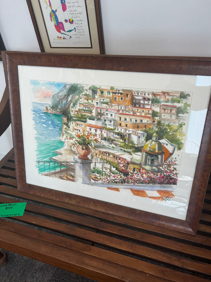 Water Color Of Positano