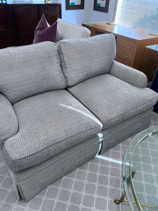 Blue And White Chevron Loveseat