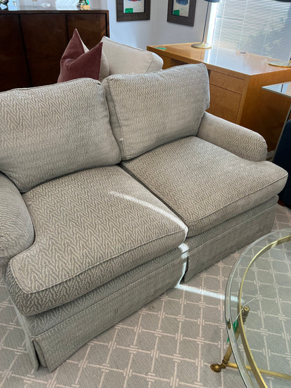 Blue And White Chevron Loveseat
